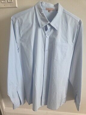 Leonardo Frisbe Light Blue Men's Dress Shirt - Classic Button-Up Sz XL